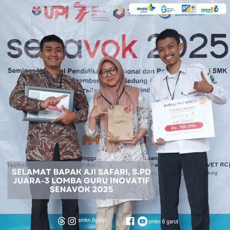 Juara-3 pada Lomba Guru Inovatif SENAVOK 2025