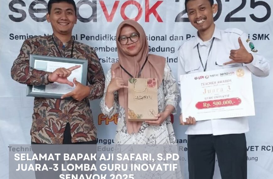 Juara-3 pada Lomba Guru Inovatif SENAVOK 2025